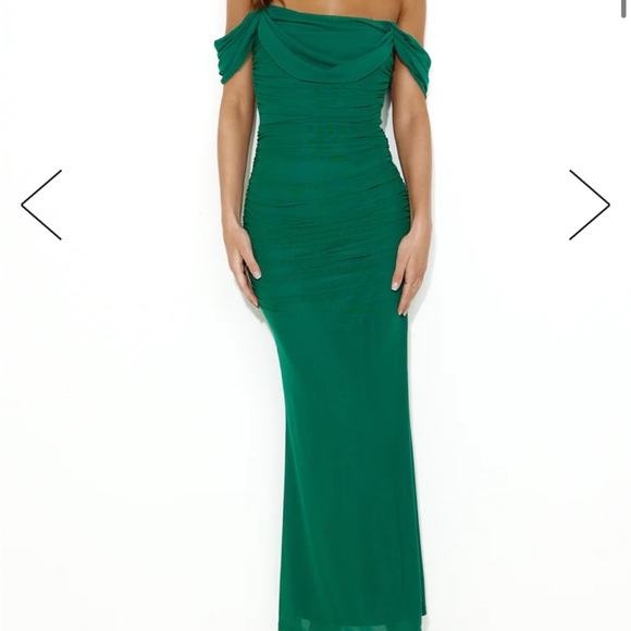Hello Molly YOUR BRILLIANCE MESH MAXI DRESS GREEN - Picture 1 of 10